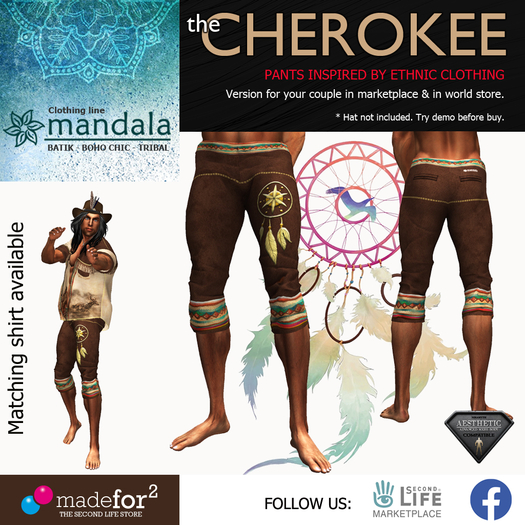 **MANDALA Cherokee** Pants Aesthetic men's