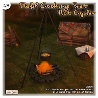 Second Life Marketplace - [V/W] Field Cooking Set - Hot Cyder - Iron ...