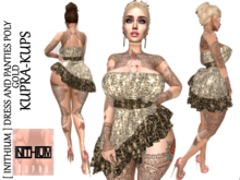 [ INITHIUM ] KUPRA AND KUPS- DRESS AND PANTIES POLY GOLD