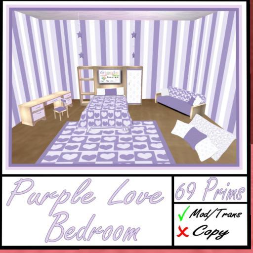 Purple Love Kid's Bedroom Set