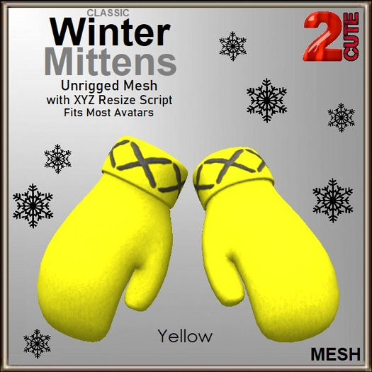 Classic Winter Mitten - Yellow