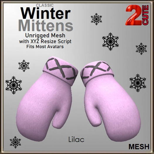 Classic Winter Mitten - Lilac