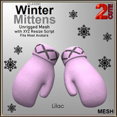 Classic Winter Mittens - Lilac