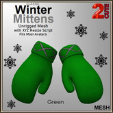 Classic Winter Mittens - Green