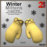 Classic Winter Mitten - Gold