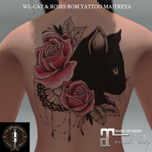 WL-Cat & Roses BOM Tattoo 