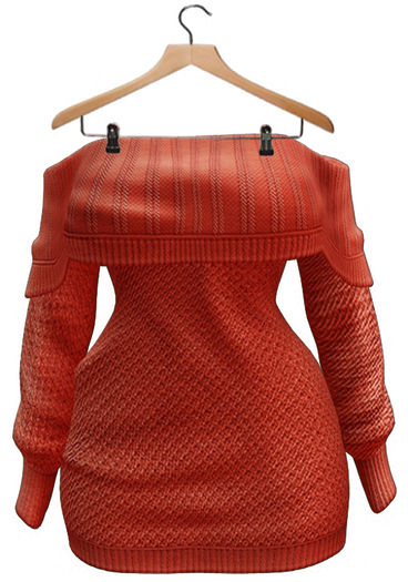 BUENO-Lexi Sweater Dress-Orange