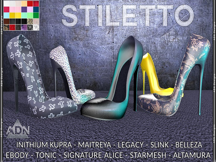 ADN DEMO Stiletto INITHIUM KUPRA MAITREYA LEGACY SLINK BELLEZA