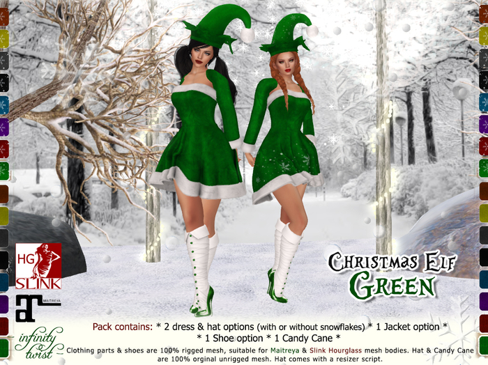 [Infinity Twist] CHRISTMAS ELF (FEMALE) - GREEN