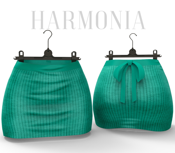 Teal Wool Skirt