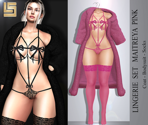  [LS] LINGERIE MAITREYA SET PINK