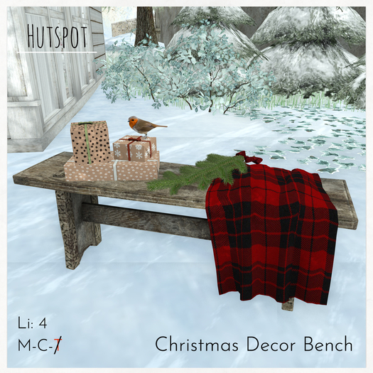 Christmas Decor Bench 