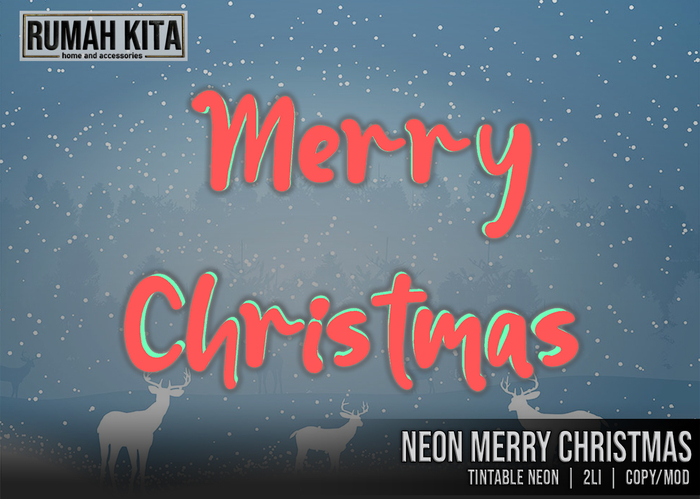 Rumah Kita - Neon Merry Christmas Text