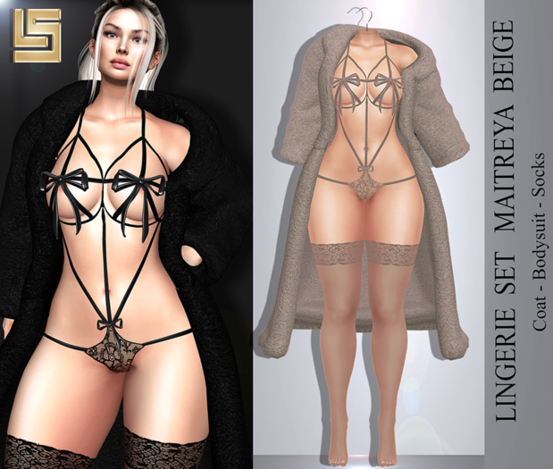 [LS] LINGERIE MAITREYA SET BEIGE