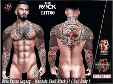 Rock Tattoo Legacy - Mandala Skull Black V1( Full Body )