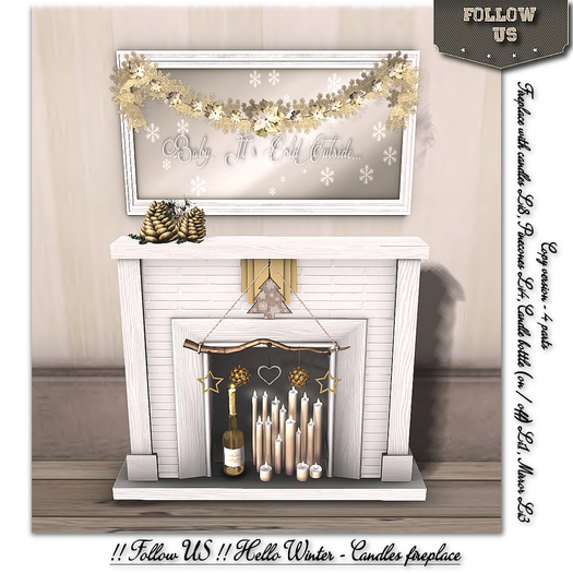 Marketplace Offer !! Follow US !! Hello Winter - Candles fireplace COPY BOX