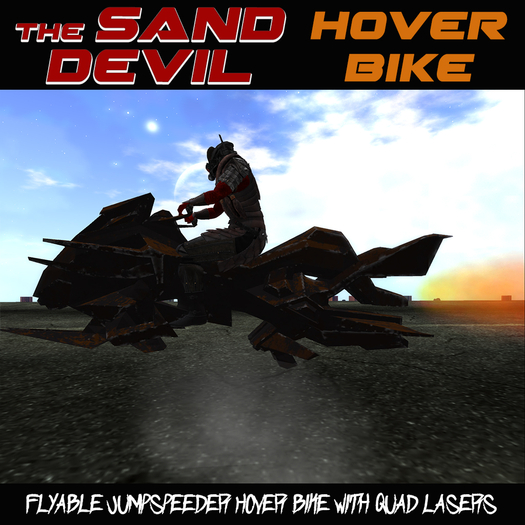 The Sand Devil - Grungy Scifi Jumpspeeder Hover Bike Swoop