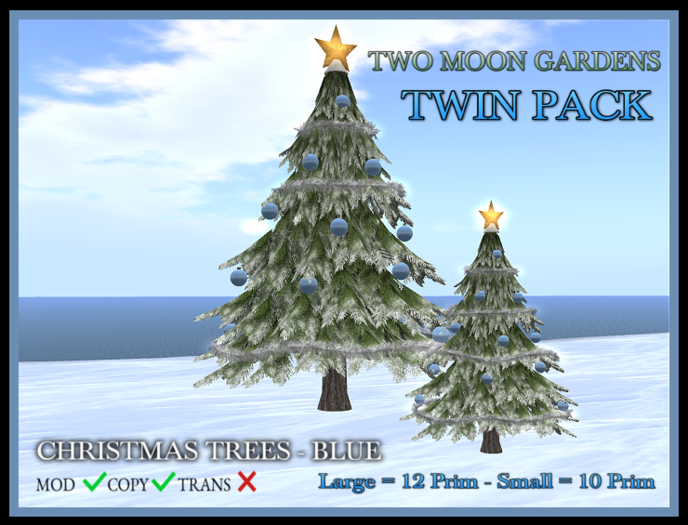 TMG - CHRISTMAS TREES - BLUE TWIN PACK*