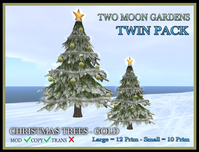 TMG - CHRISTMAS TREES - GOLD TWIN PACK*