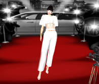Adl Alta Moda Fur White Jacket Pants side panel