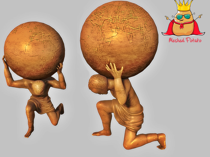 Meshed Potato - Atlas Statue - Full Perm Mesh