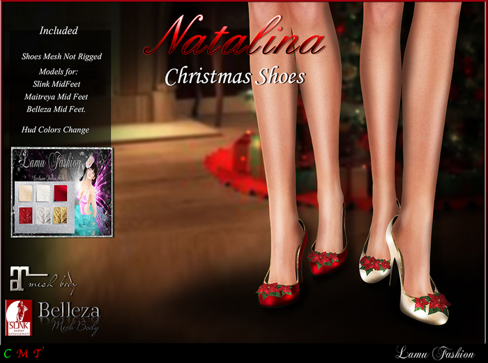 -Lamu Fashion-Shoes Christmas *Natalina* Mid Feet