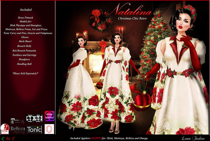 -Lamu Fashion-Outfit Dress *Natalina* Christmas Chic Retro DEMO