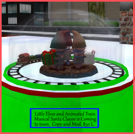 Little Elves and Train Music Box
