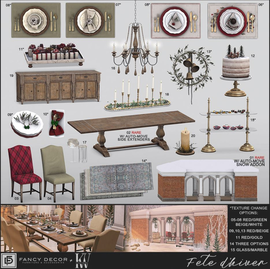 02 Fancy Decor + KraftWork Fete d'hiver: Dining Table RARE