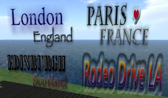 TEXTURES CITY NAMES SET OF 4