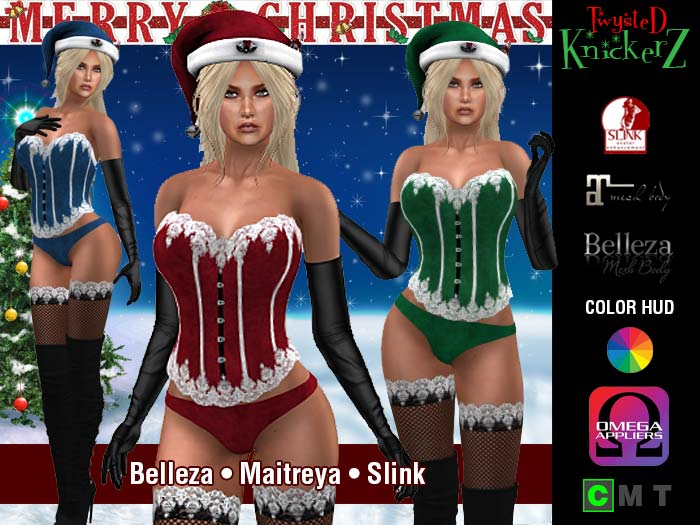 ::TK:: Christmas Corset Lingerie