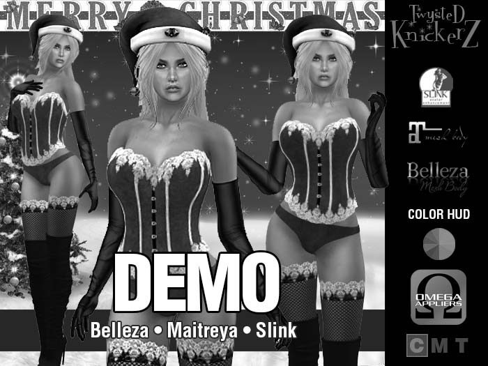 ::TK:: Christmas Corset Lingerie DEMO