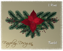 ~Poinsettia Christmas Spray~