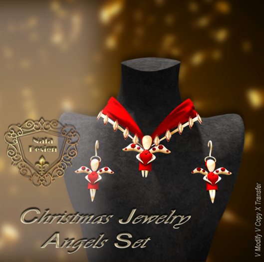 Nala Design - Christmas Angels Jewelry Heart Set