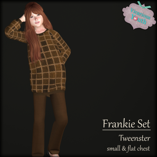 {V*Y} Frankie Set - Knit Squares Cocoa