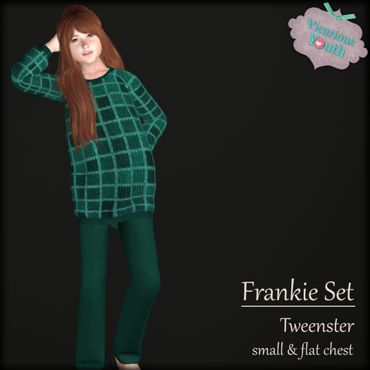 {V*Y} Frankie Set - Knit Squares Marine