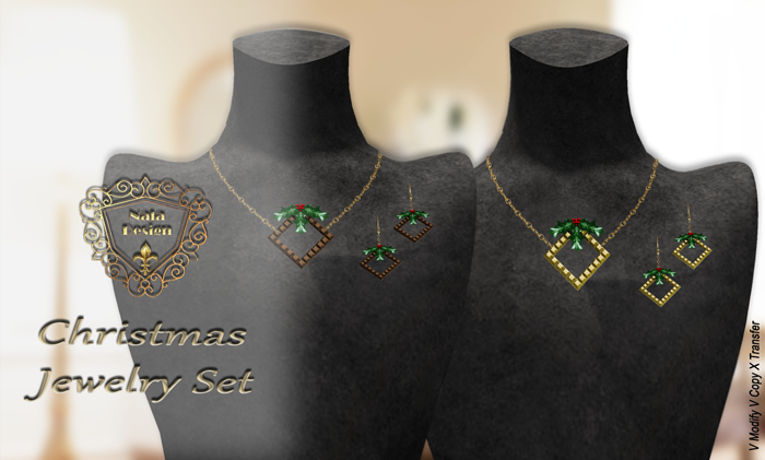 Nala Design - Christmas Jewelry Set  - Black & White Chocolate