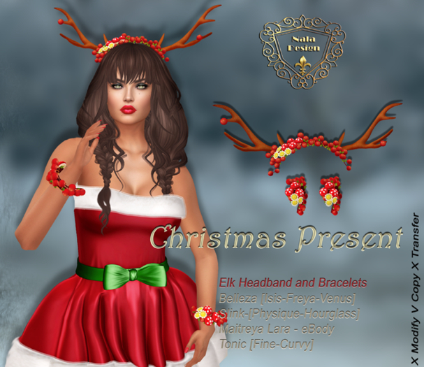 ND - Christmas Present [Elk Headband&Bracelets] For Mesh Bodies