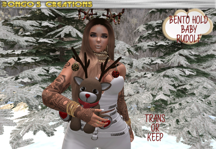 BMC1093 - ADORABLE  - BENTO HOLD RUDOLPH - PERFECT GIFT OR KEEP. - JUST ADD.