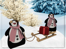 [AE] Home Decor - Xmas Penguins with Sleigh