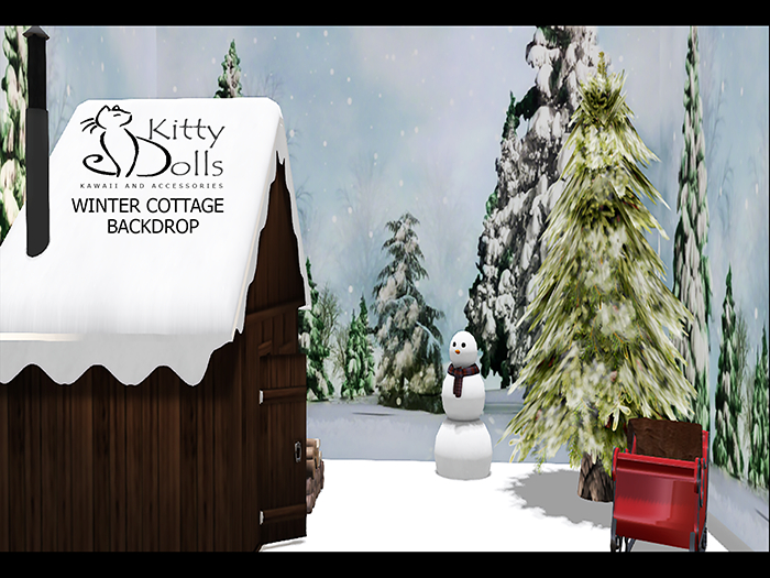 K.D Cottage Winter Backdrop - Wear me/Touch me
