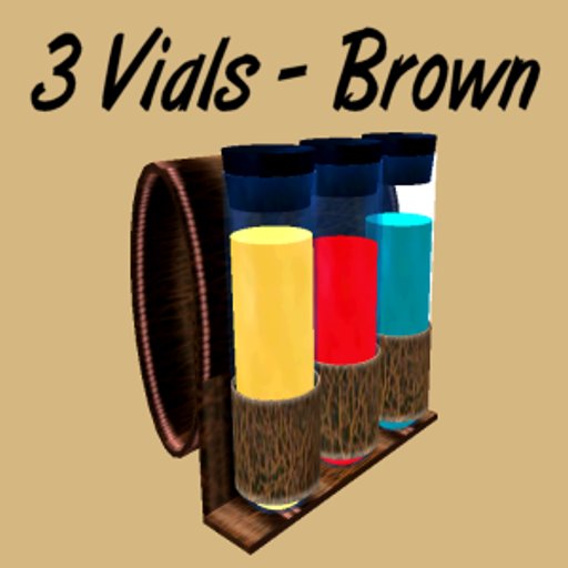 Set of Three Vials - Brown