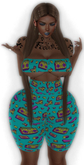 $Lalas Threads INITHIUM KUPRA BlueBoom shorts /top