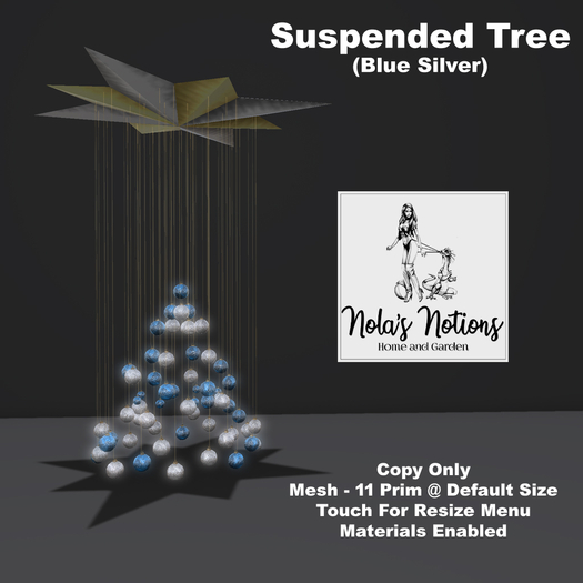 Suspended Tree (Blue Silver)
