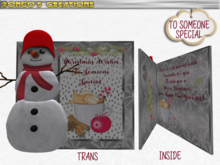 BMC1096 - CHRISTMAS WISHES TO SOMEONE SPECIAL. SNOWMAN CARD.