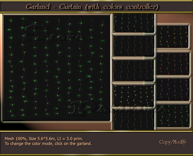 Garland - Curtain (with colors controller) - (BOX)