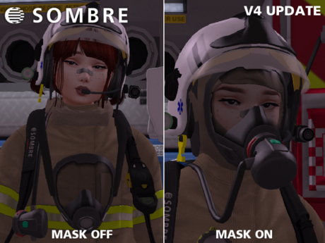 Turn Out Mask Second Life Marketplace - Sombre Turnout Bunker Gear v4