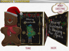 BMC2002 - MERRY CHRISTMAS - GINGERBREAD MAN CARD.