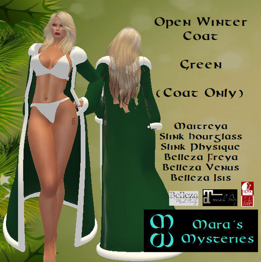*MM* Open Winter Coat - Green