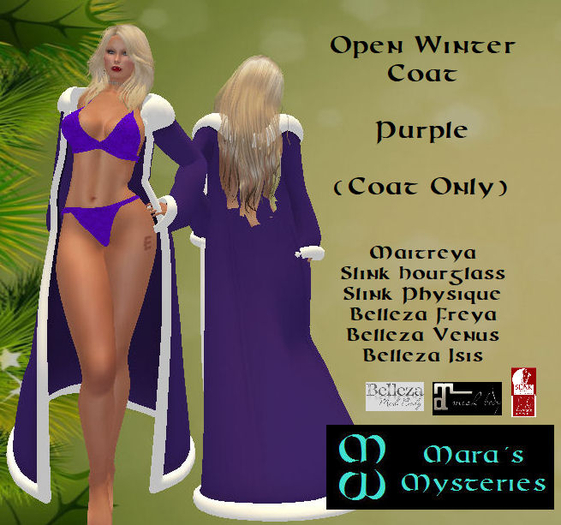 *MM* Open Winter Coat - Purple